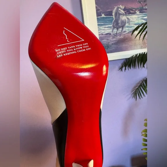 Christian Louboutin Astrilarge 100 black and white Botta boots in 41 EU - Picture 13 of 16